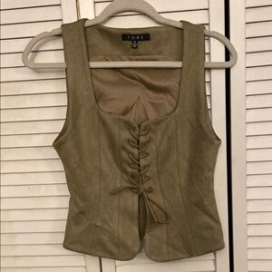 G/FORE Olive Lace-Up Tank Top